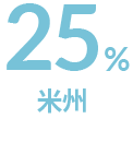 25% 米州